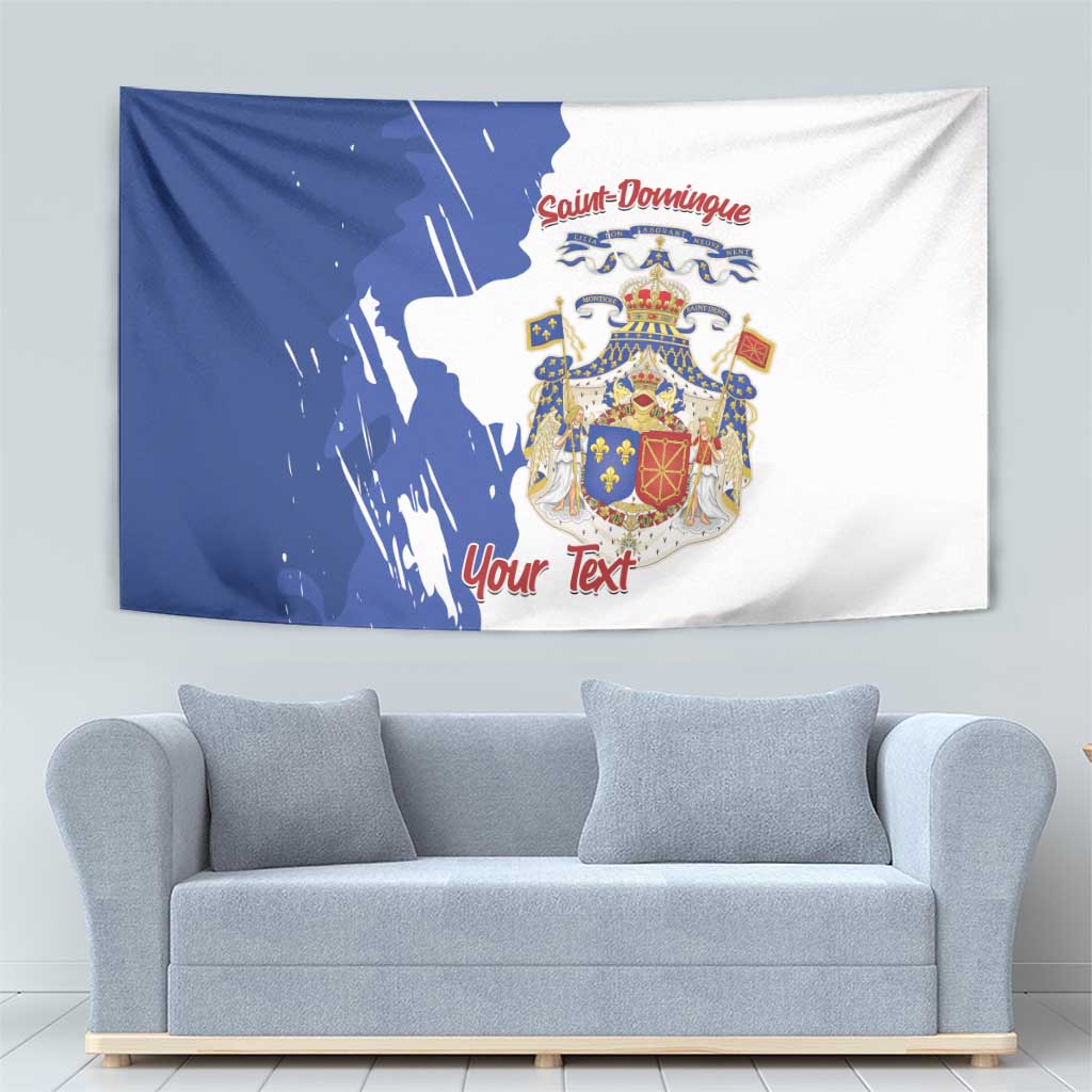 Personalised Saint-Domingue Tapestry Coat Of Arms Grunge Style
