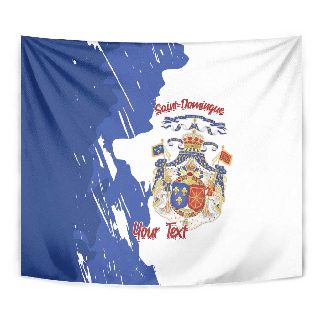 Personalised Saint-Domingue Tapestry Coat Of Arms Grunge Style