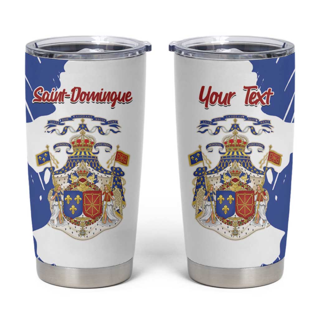 Personalised Saint-Domingue Tumbler Cup Coat Of Arms Grunge Style