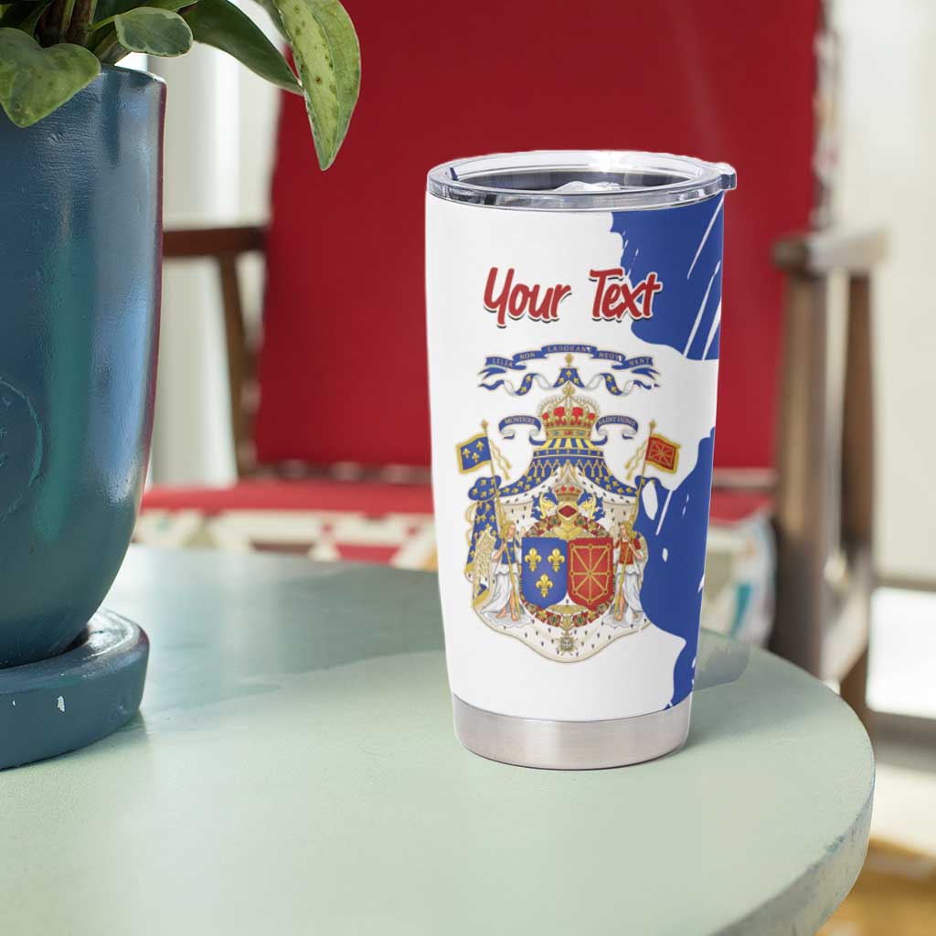 Personalised Saint-Domingue Tumbler Cup Coat Of Arms Grunge Style