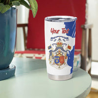 Personalised Saint-Domingue Tumbler Cup Coat Of Arms Grunge Style