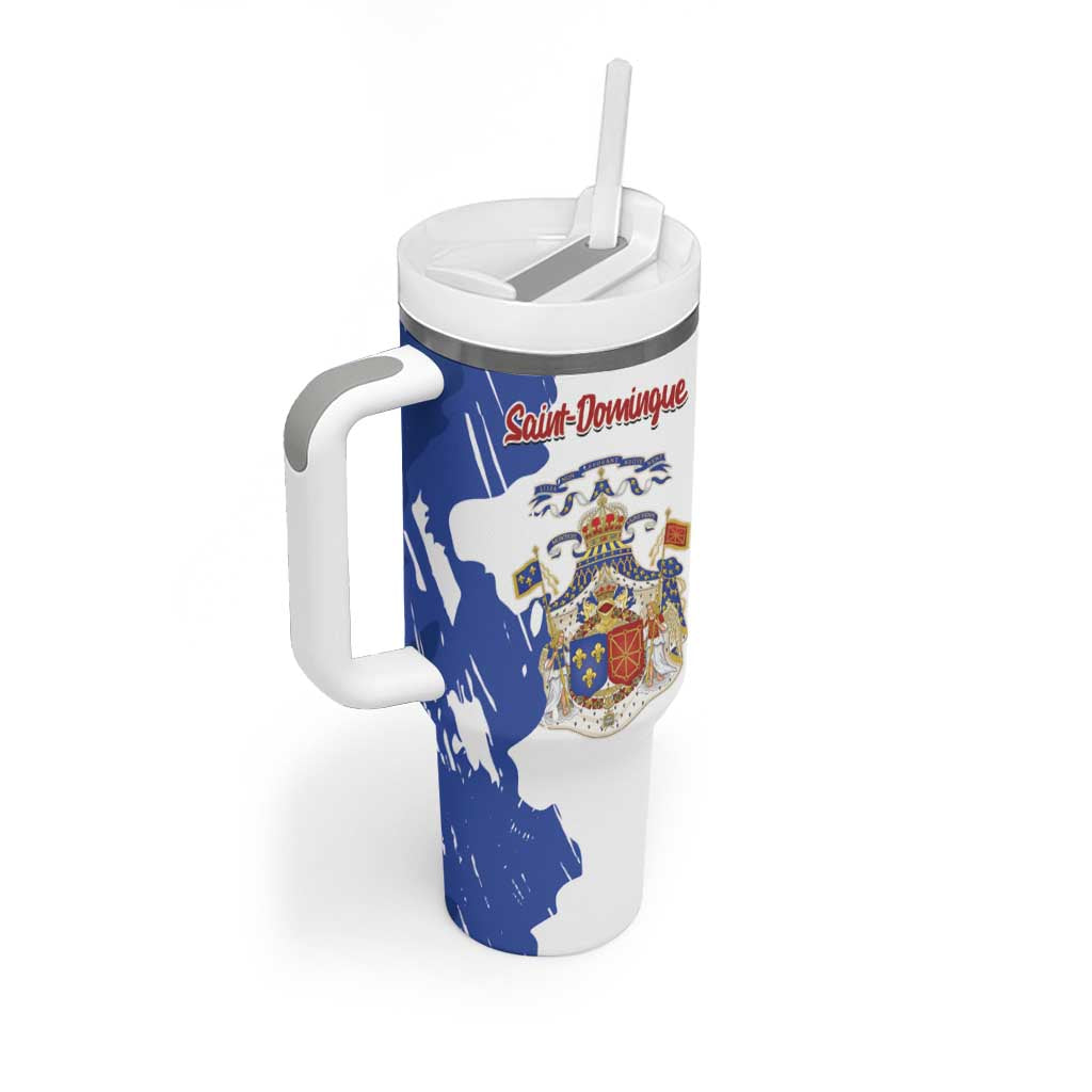 Personalised Saint-Domingue Tumbler With Handle Coat Of Arms Grunge Style