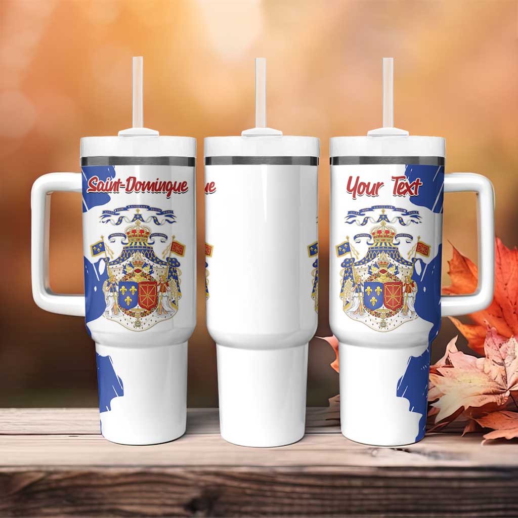 Personalised Saint-Domingue Tumbler With Handle Coat Of Arms Grunge Style