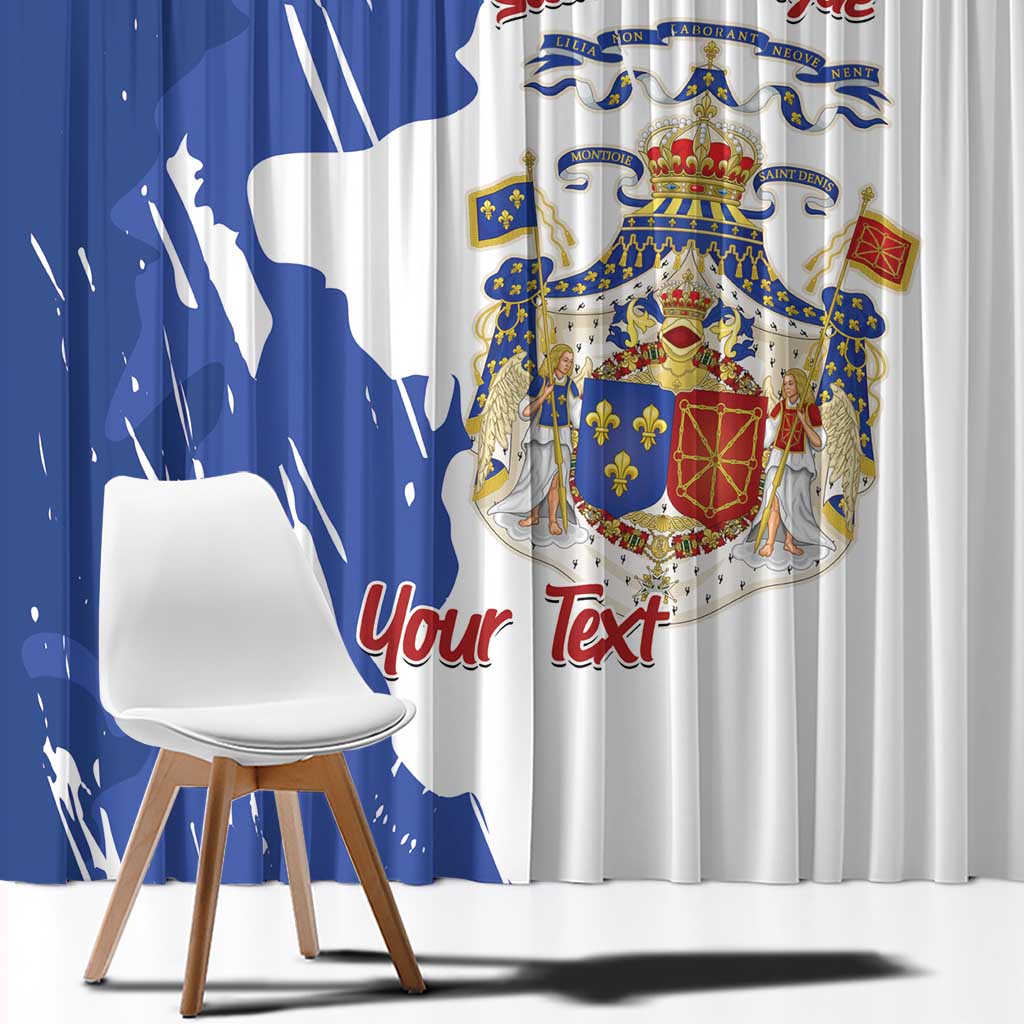 Personalised Saint-Domingue Window Curtain Coat Of Arms Grunge Style