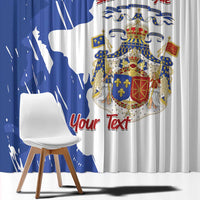 Personalised Saint-Domingue Window Curtain Coat Of Arms Grunge Style