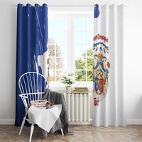 Personalised Saint-Domingue Window Curtain Coat Of Arms Grunge Style