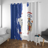 Personalised Saint-Domingue Window Curtain Coat Of Arms Grunge Style