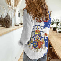 Personalised Saint-Domingue Women Casual Shirt Coat Of Arms Grunge Style