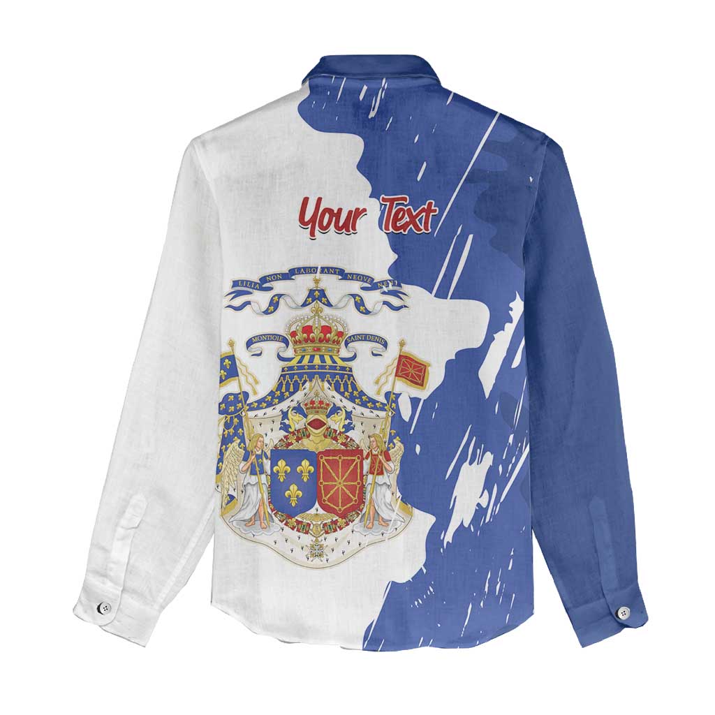 Personalised Saint-Domingue Women Casual Shirt Coat Of Arms Grunge Style
