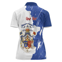 Personalised Saint-Domingue Women Polo Shirt Coat Of Arms Grunge Style