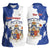 Personalised Saint-Domingue Women Sleeveless Polo Shirt Coat Of Arms Grunge Style