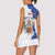 Personalised Saint-Domingue Women Sleeveless Polo Shirt Coat Of Arms Grunge Style