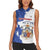 Personalised Saint-Domingue Women Sleeveless Polo Shirt Coat Of Arms Grunge Style