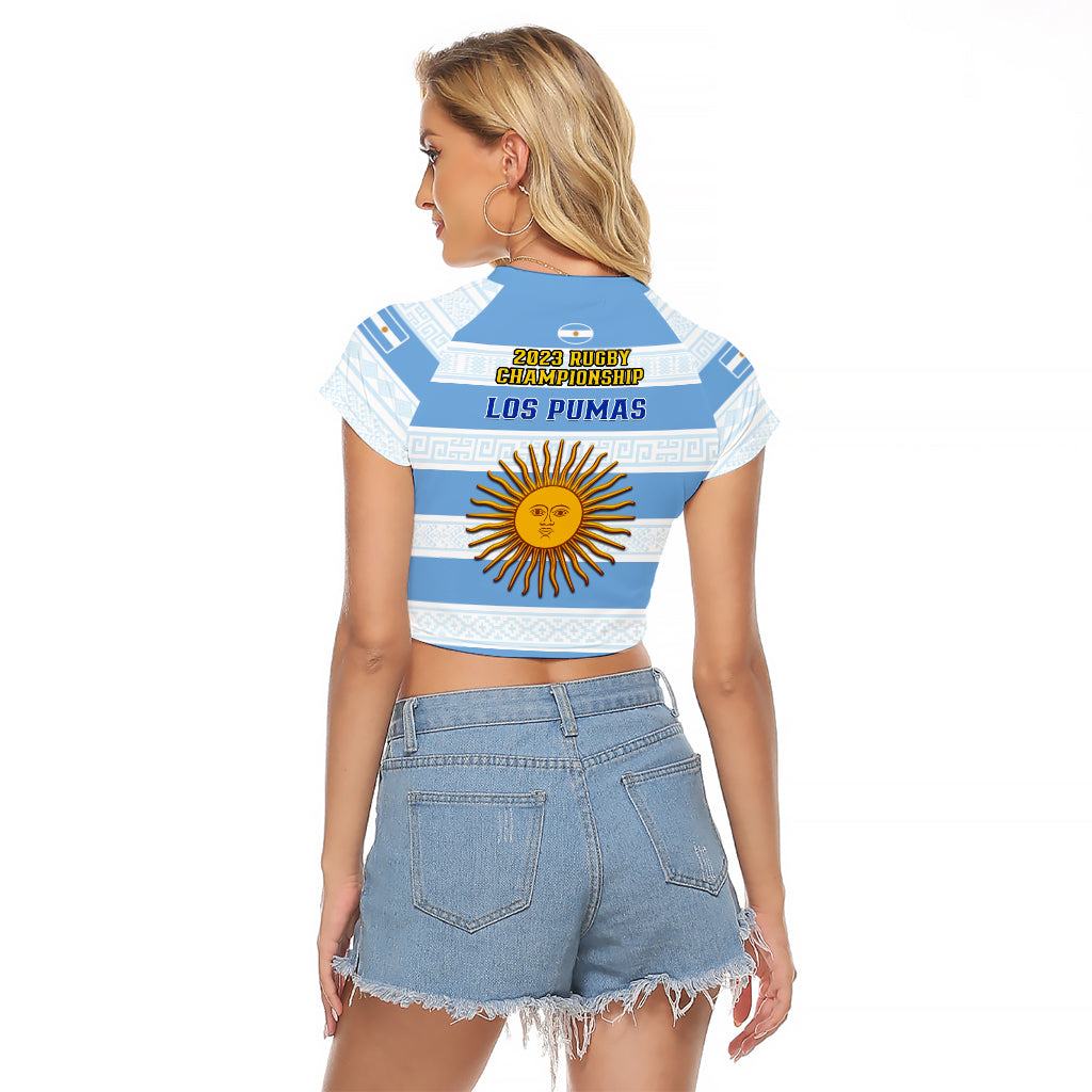 Argentina Rugby Raglan Cropped T Shirt Los Pumas 2023 Go Champions Unique Style - Wonder Print Shop