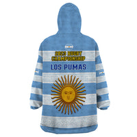 Argentina Rugby Wearable Blanket Hoodie Los Pumas 2023 Go Champions Unique Style - Wonder Print Shop