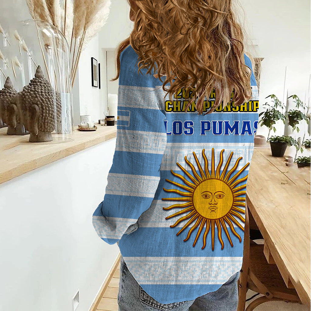 Argentina Rugby Women Casual Shirt Los Pumas 2023 Go Champions Unique Style - Wonder Print Shop