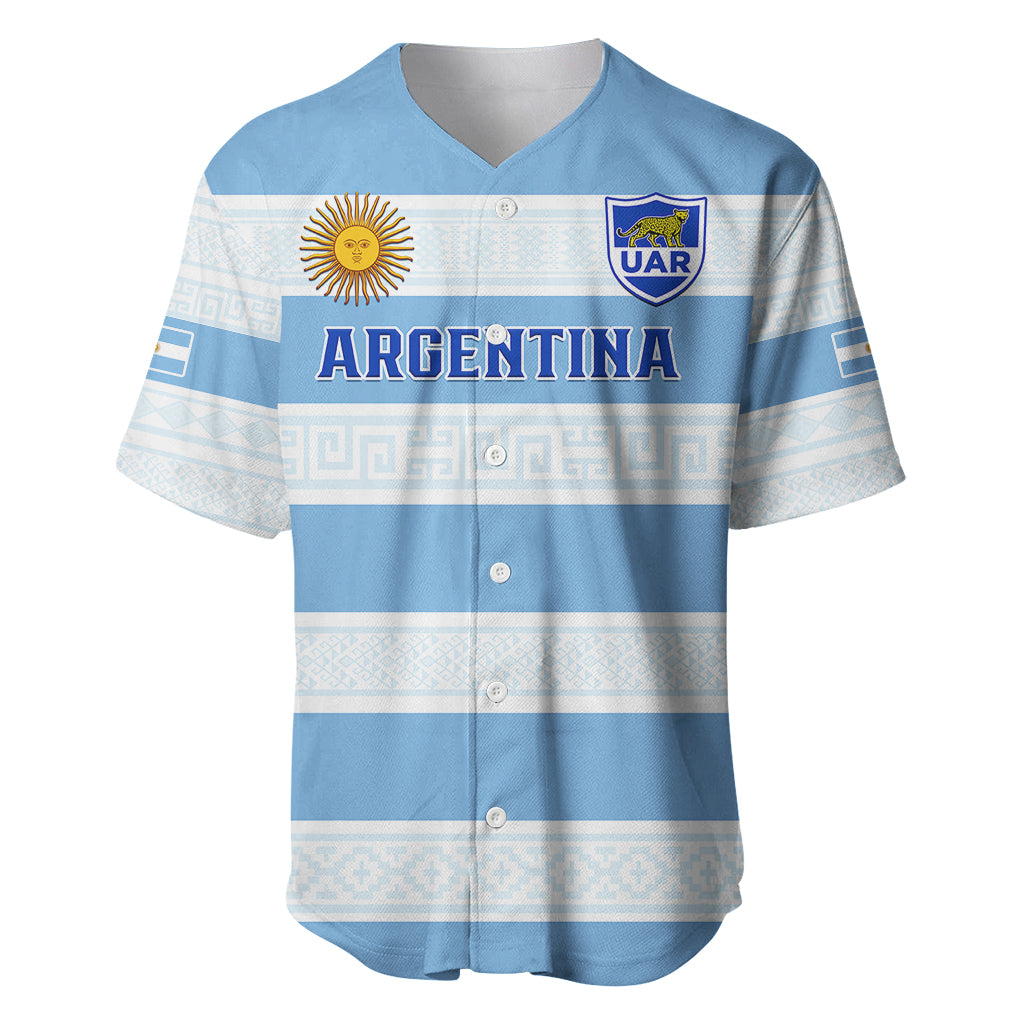Personalised Argentina Rugby Baseball Jersey Los Pumas 2023 Go Champions Unique Style - Wonder Print Shop