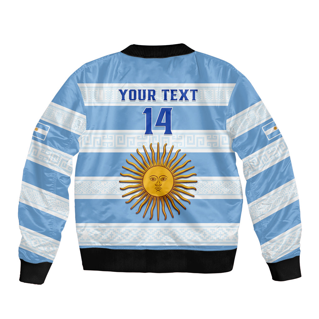 Personalised Argentina Rugby Bomber Jacket Los Pumas 2023 Go Champions Unique Style - Wonder Print Shop