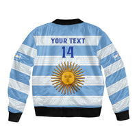Personalised Argentina Rugby Bomber Jacket Los Pumas 2023 Go Champions Unique Style - Wonder Print Shop