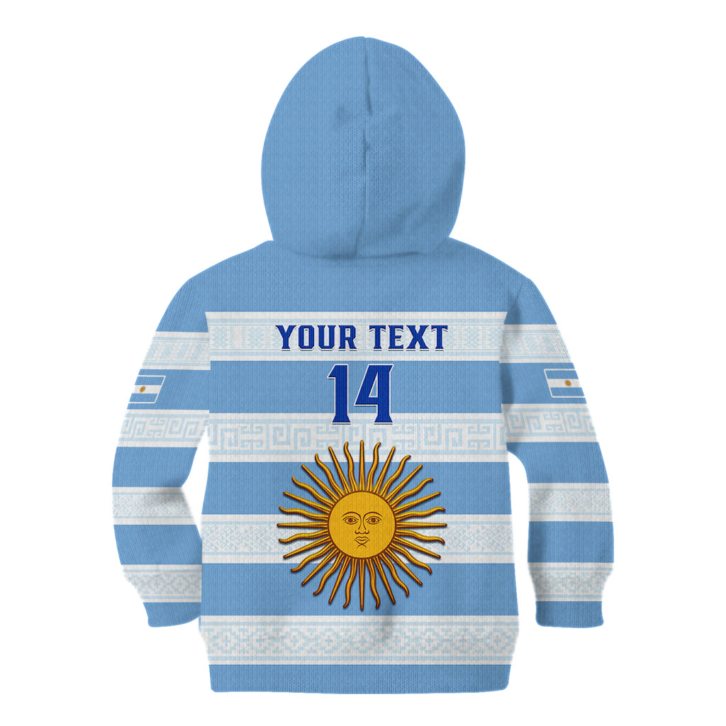 Personalised Argentina Rugby Kid Hoodie Los Pumas 2023 Go Champions Unique Style - Wonder Print Shop