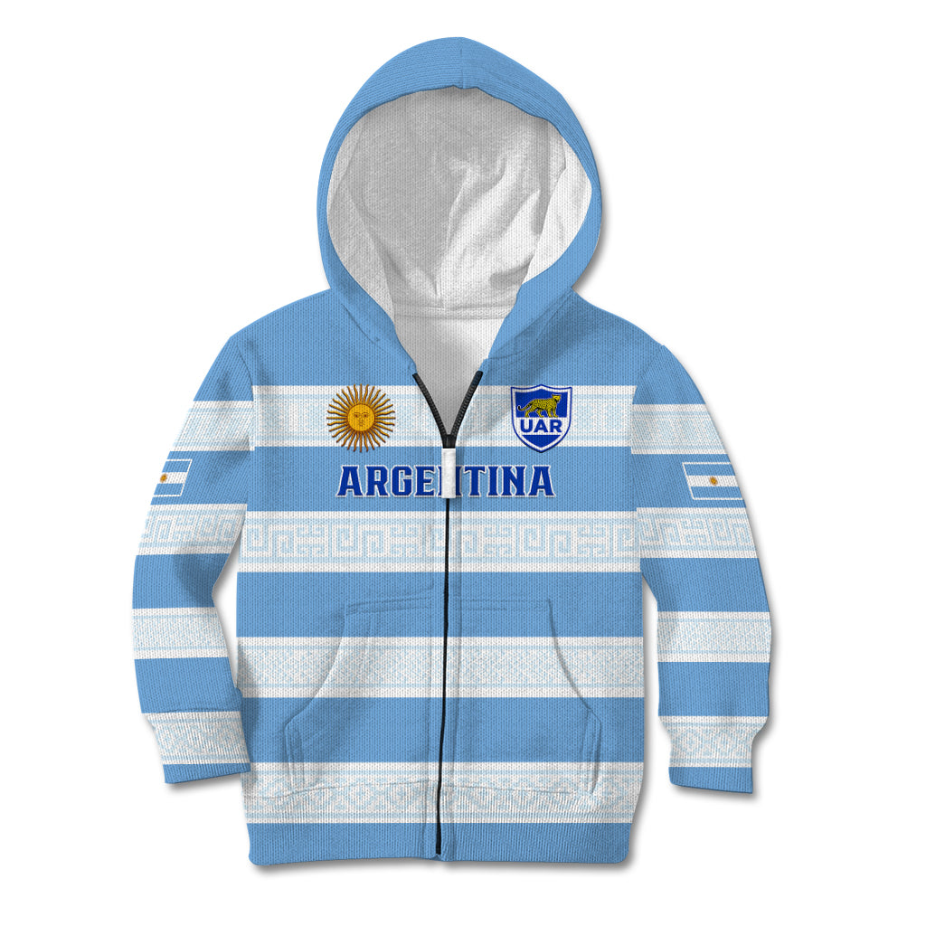 Personalised Argentina Rugby Kid Hoodie Los Pumas 2023 Go Champions Unique Style - Wonder Print Shop
