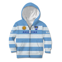 Personalised Argentina Rugby Kid Hoodie Los Pumas 2023 Go Champions Unique Style - Wonder Print Shop