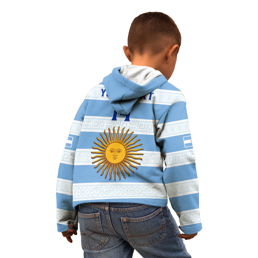 Personalised Argentina Rugby Kid Hoodie Los Pumas 2023 Go Champions Unique Style - Wonder Print Shop