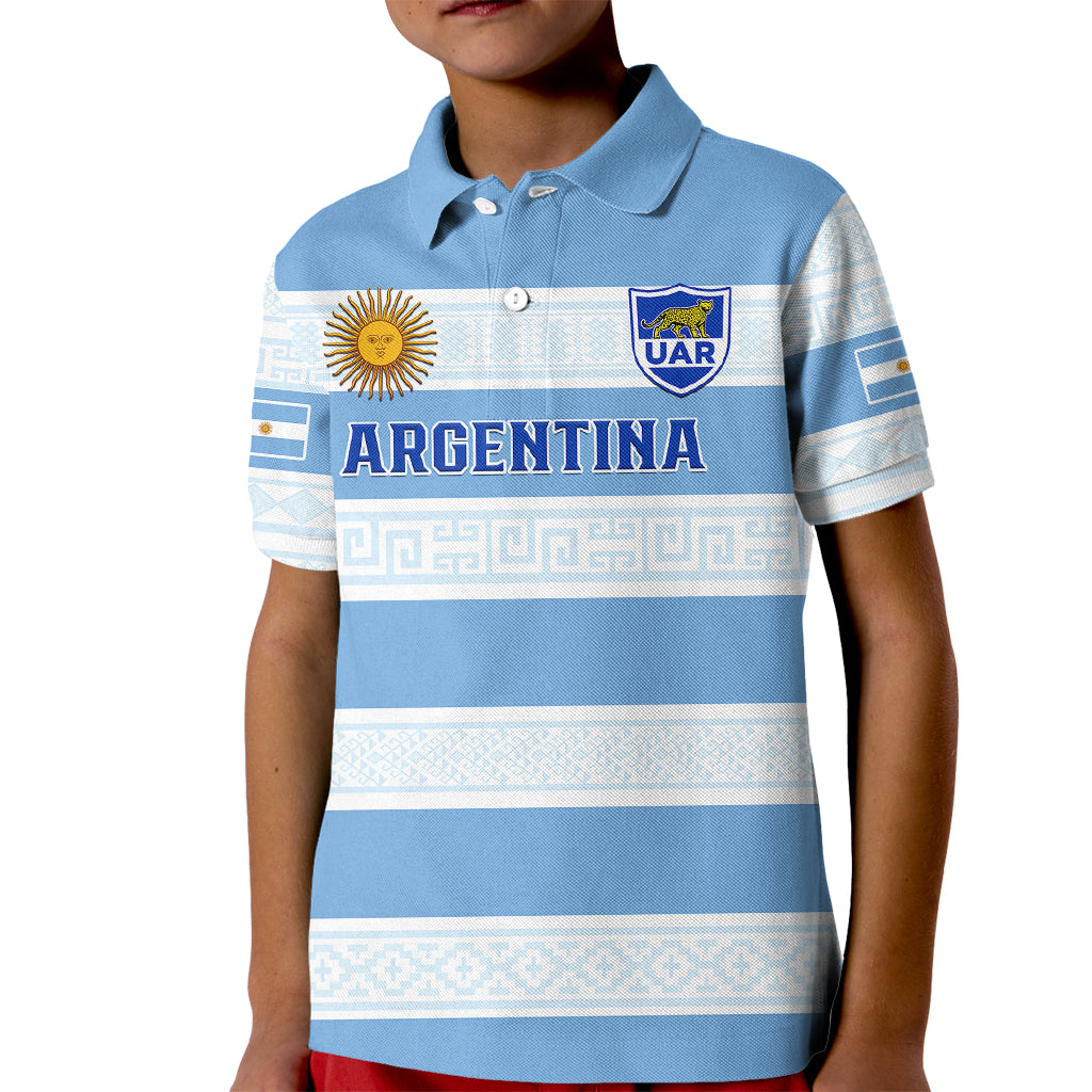 Personalised Argentina Rugby Kid Polo Shirt Los Pumas 2023 Go Champions Unique Style - Wonder Print Shop