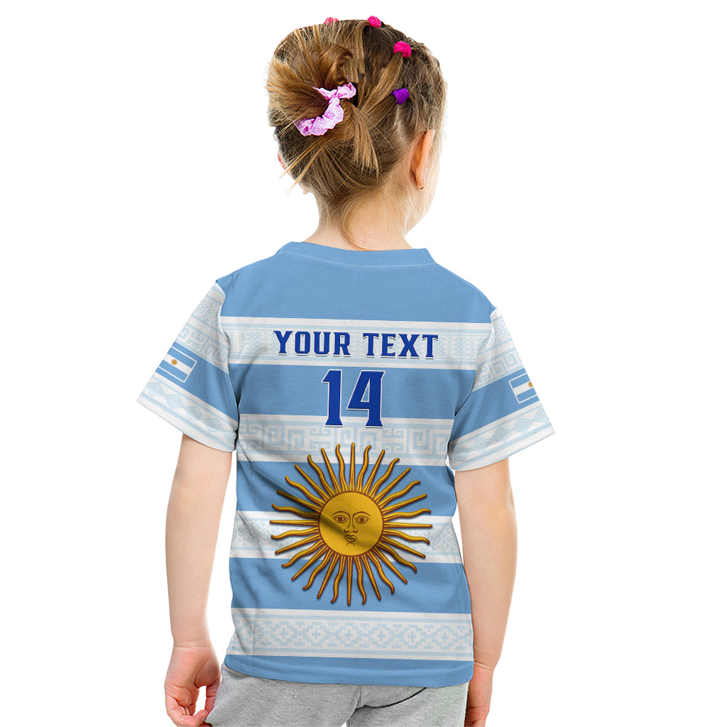 Personalised Argentina Rugby Kid T Shirt Los Pumas 2023 Go Champions Unique Style - Wonder Print Shop