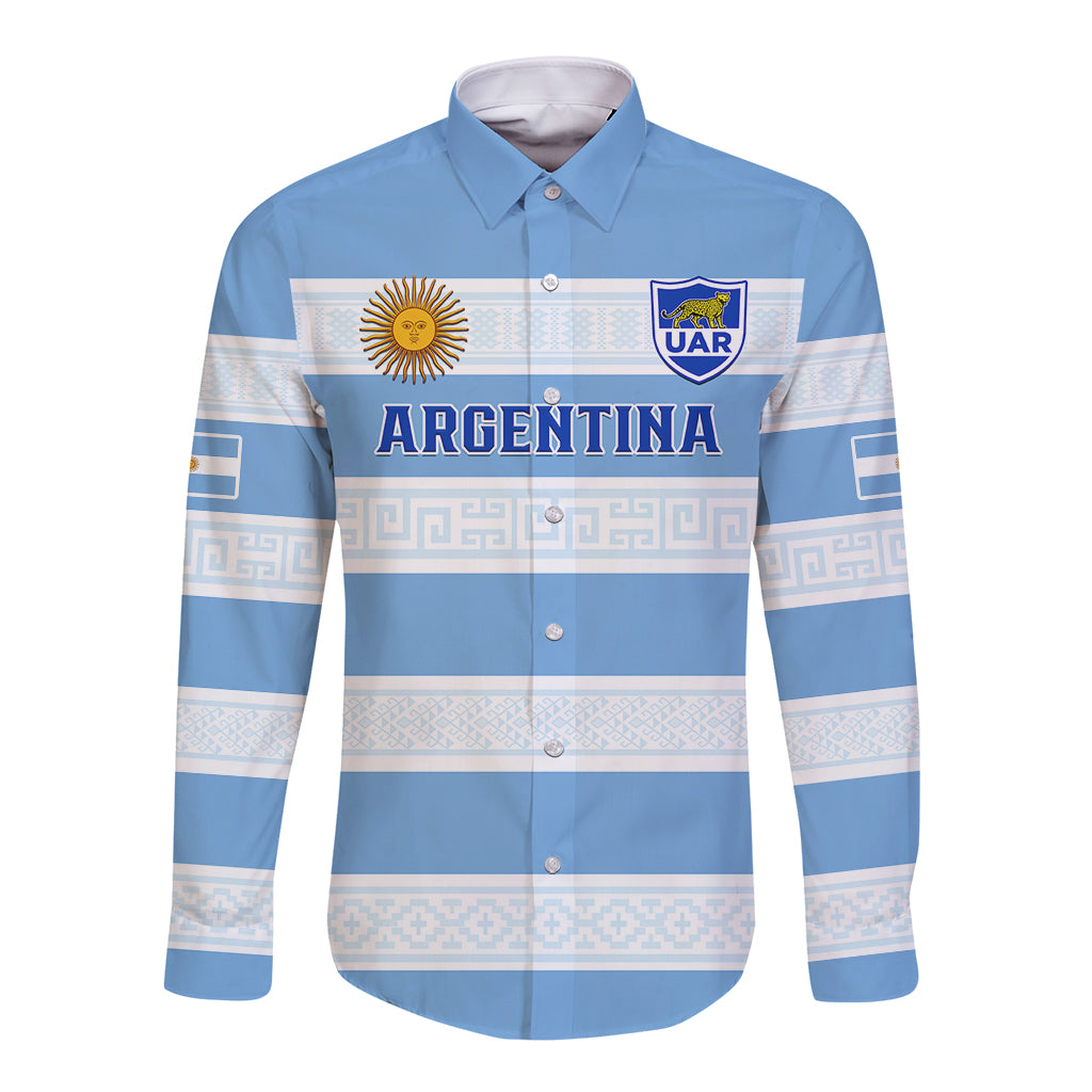 Personalised Argentina Rugby Long Sleeve Button Shirt Los Pumas 2023 Go Champions Unique Style - Wonder Print Shop