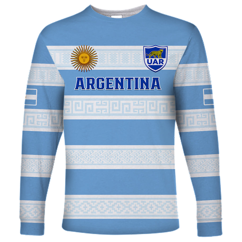 Personalised Argentina Rugby Long Sleeve Shirt Los Pumas 2023 Go Champions Unique Style - Wonder Print Shop