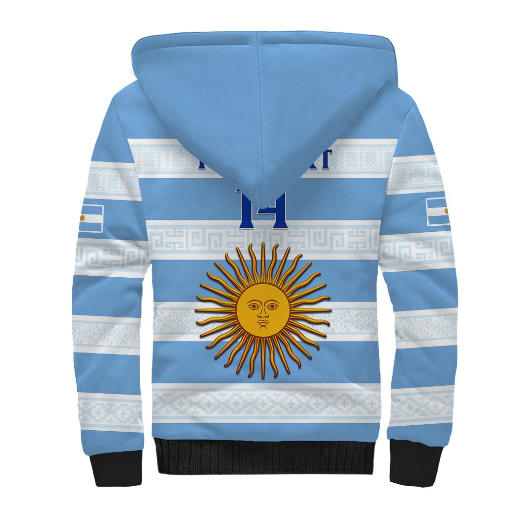 Personalised Argentina Rugby Sherpa Hoodie Los Pumas 2023 Go Champions Unique Style - Wonder Print Shop