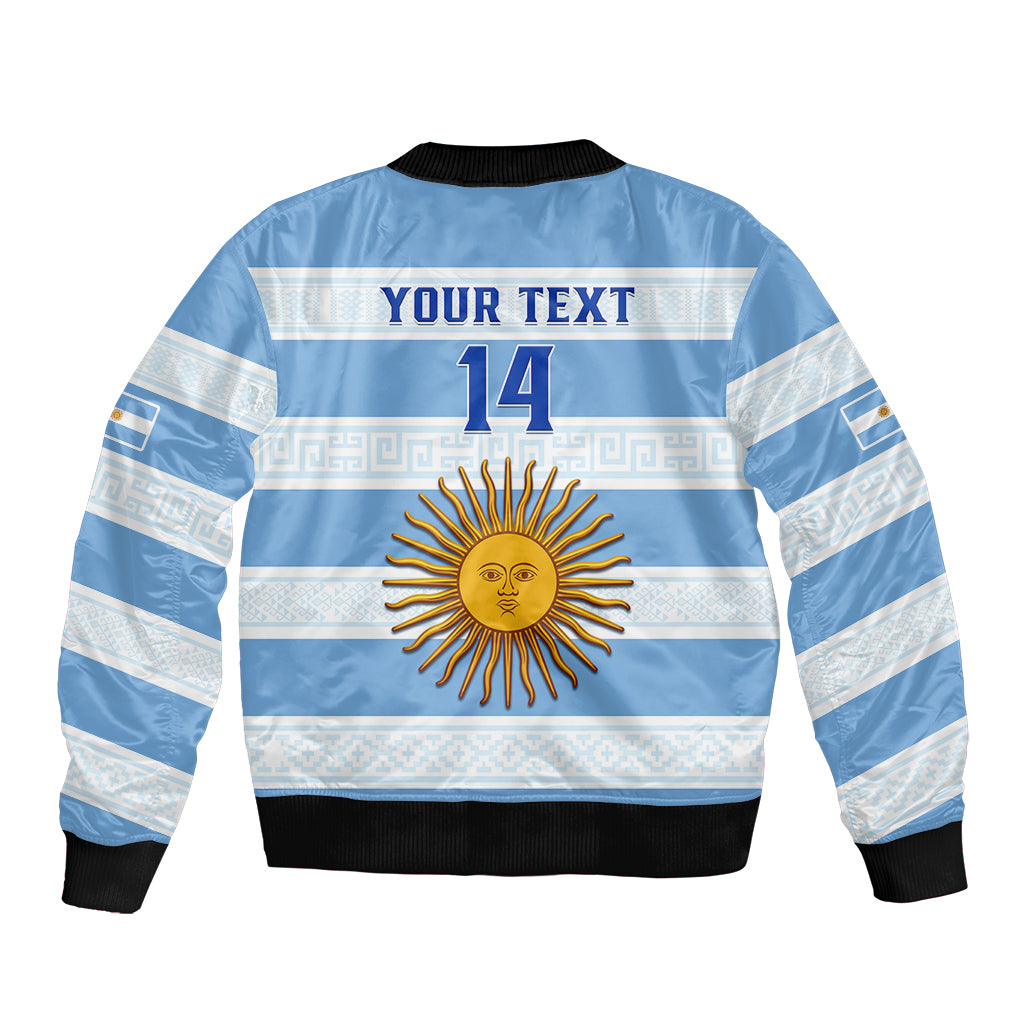 Personalised Argentina Rugby Sleeve Zip Bomber Jacket Los Pumas 2023 Go Champions Unique Style - Wonder Print Shop