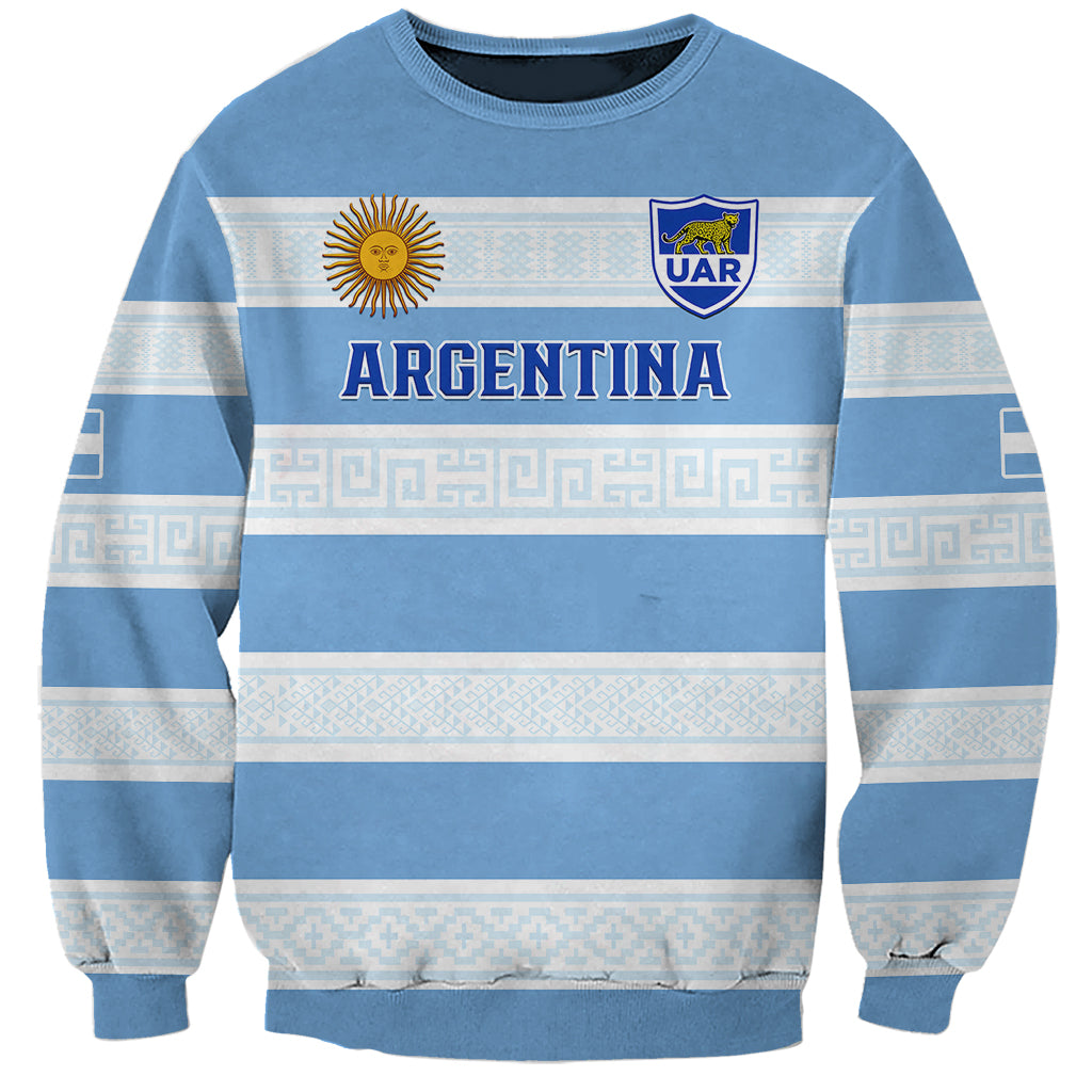 Personalised Argentina Rugby Sweatshirt Los Pumas 2023 Go Champions Unique Style - Wonder Print Shop