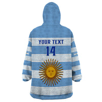 Personalised Argentina Rugby Wearable Blanket Hoodie Los Pumas 2023 Go Champions Unique Style - Wonder Print Shop