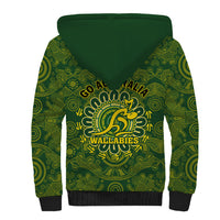 Australia Rugby Sherpa Hoodie Wallabies 2023 Go Champions Indigenous Art - Wonder Print Shop