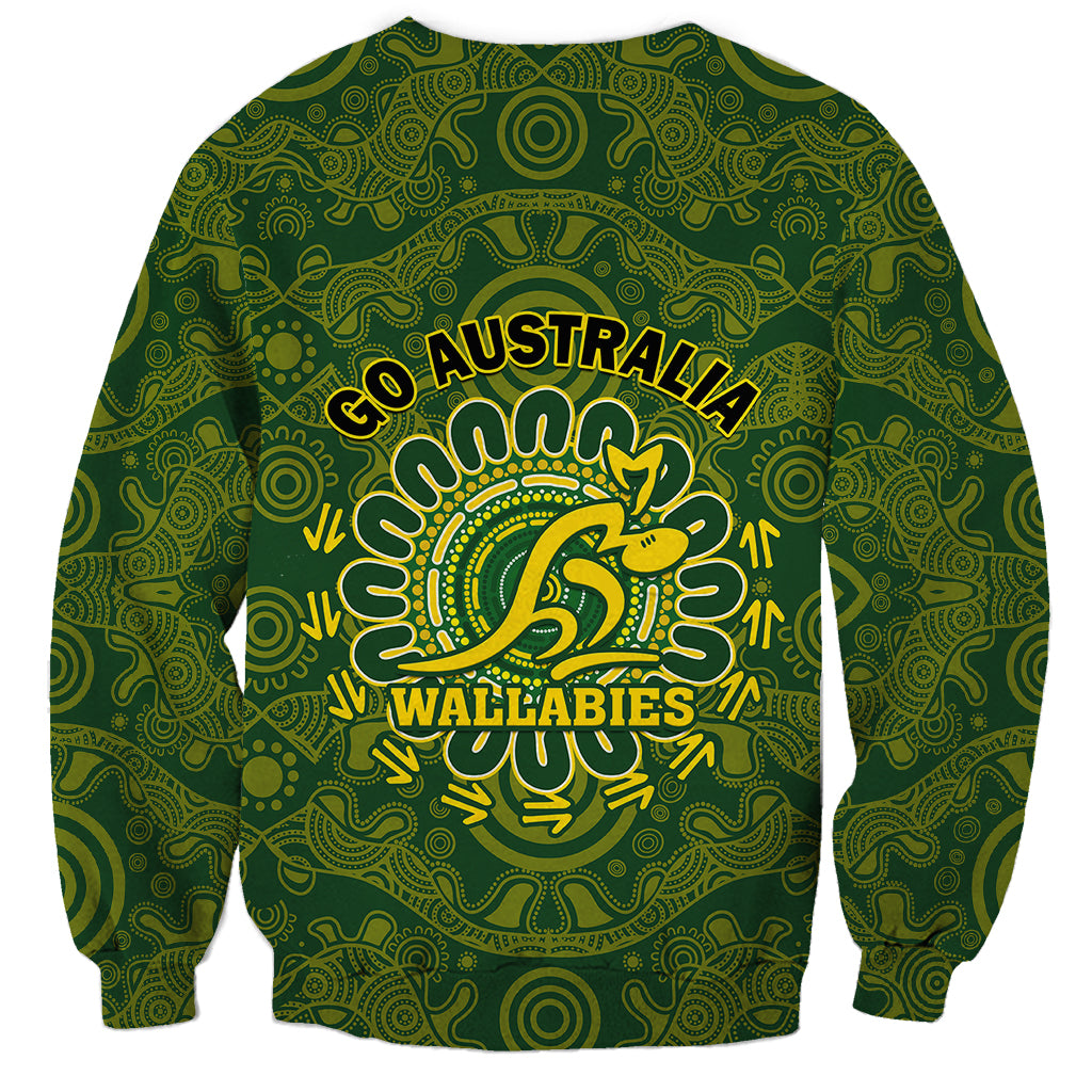 Australia Rugby Sweatshirt Wallabies 2023 Go Champions Indigenous Art - Wonder Print Shop