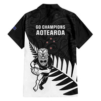 New Zealand Silver Fern Rugby Hawaiian Shirt All Black Go Champions Maori Pattern LT14