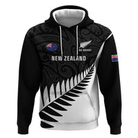 New Zealand Silver Fern Rugby Hoodie All Black Go Champions Maori Pattern LT14