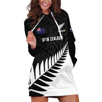 New Zealand Silver Fern Rugby Hoodie Dress All Black Go Champions Maori Pattern LT14