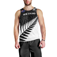New Zealand Silver Fern Rugby Men Tank Top All Black Go Champions Maori Pattern LT14