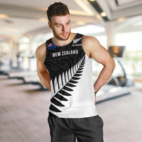 Personalised New Zealand Silver Fern Rugby Men Tank Top All Black Go Champions Maori Pattern LT14