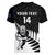 Personalised New Zealand Silver Fern Rugby Women V Neck T Shirt All Black 2024 Go Champions Maori Pattern - Wonder Print Shop