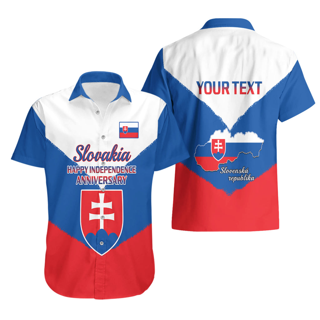 Personalised 17 July Slovakia Independence Day Hawaiian Shirt Proud To Be Slovensko - Wonder Print Shop