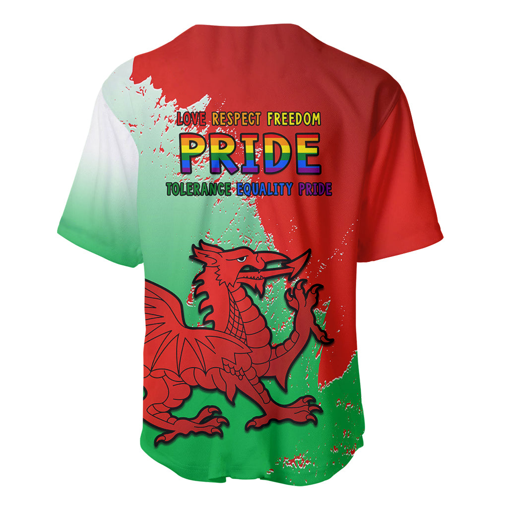 Pride Cymru Baseball Jersey 2023 Wales LGBT With Welsh Red Dragon - Wonder Print Shop