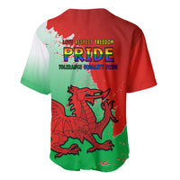 Pride Cymru Baseball Jersey 2023 Wales LGBT With Welsh Red Dragon - Wonder Print Shop
