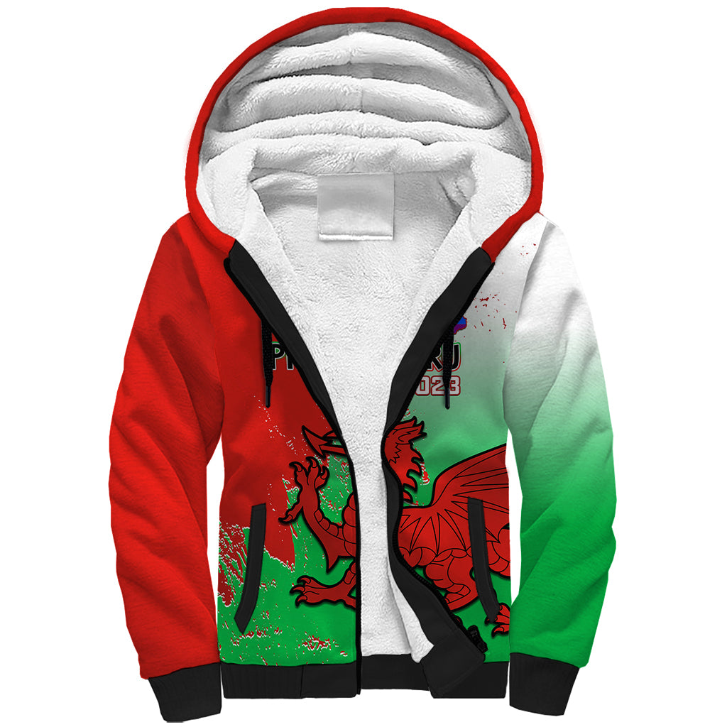Pride Cymru Sherpa Hoodie 2023 Wales LGBT With Welsh Red Dragon - Wonder Print Shop