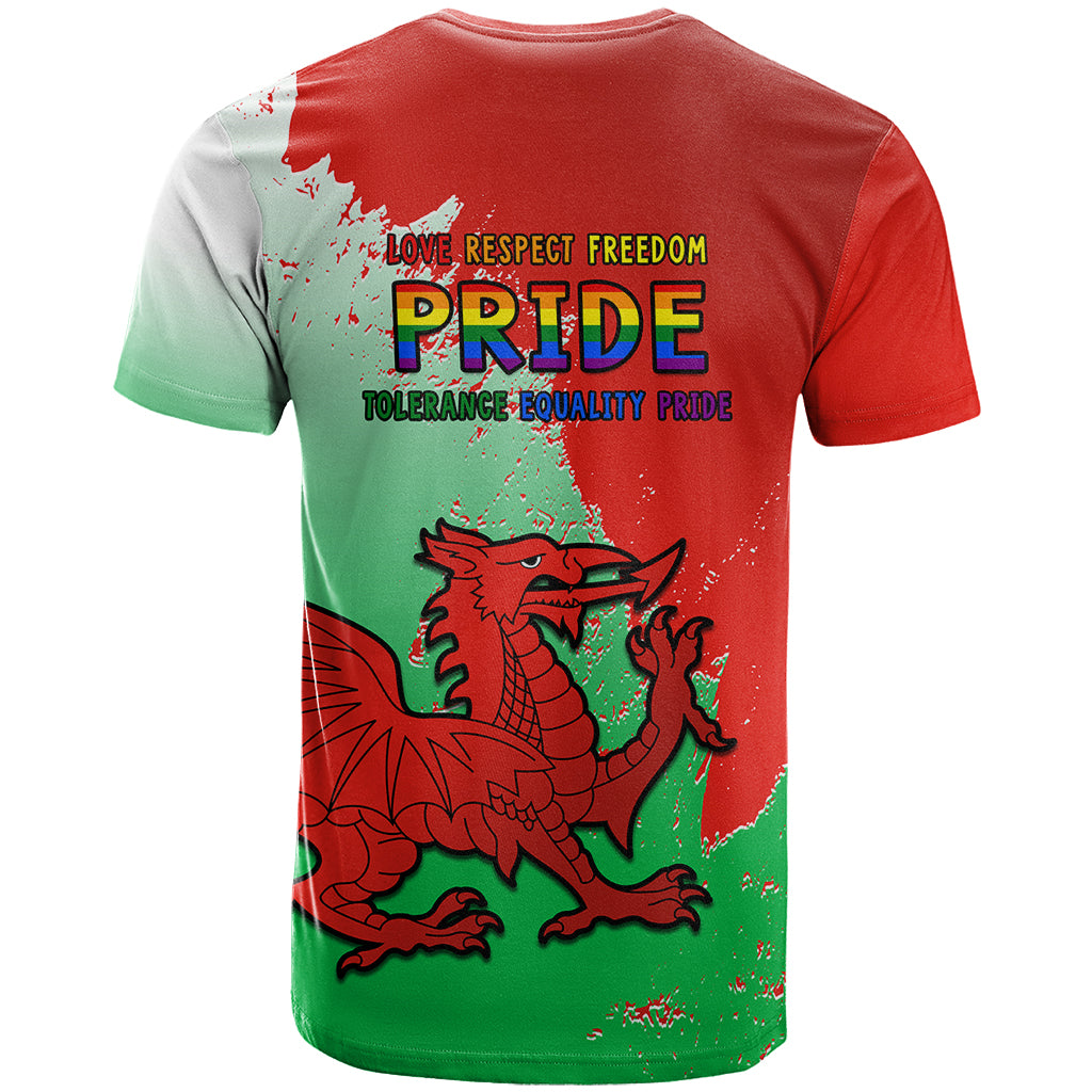 Pride Cymru T Shirt 2023 Wales LGBT With Welsh Red Dragon - Wonder Print Shop