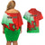 Custom Pride Cymru Couples Matching Off Shoulder Short Dress and Hawaiian Shirt 2023 Wales LGBT With Welsh Red Dragon - Wonder Print Shop