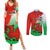 Custom Pride Cymru Couples Matching Summer Maxi Dress and Long Sleeve Button Shirts 2023 Wales LGBT With Welsh Red Dragon - Wonder Print Shop